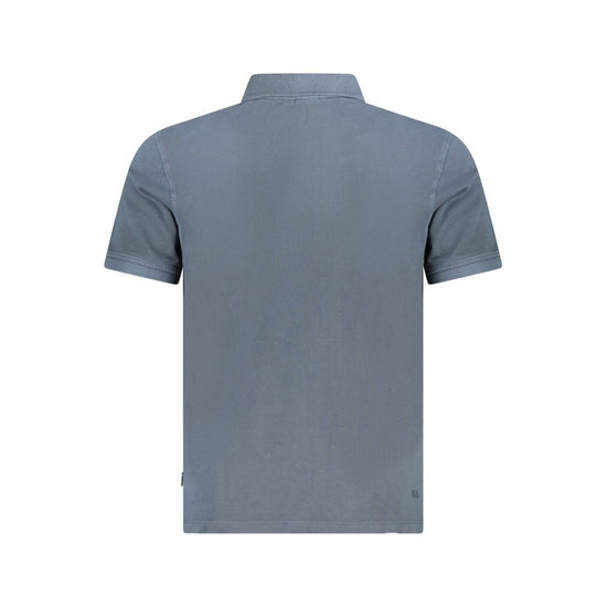 Blue Cotton Polo Shirt