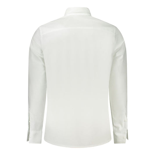 White Cotton Men Shirt