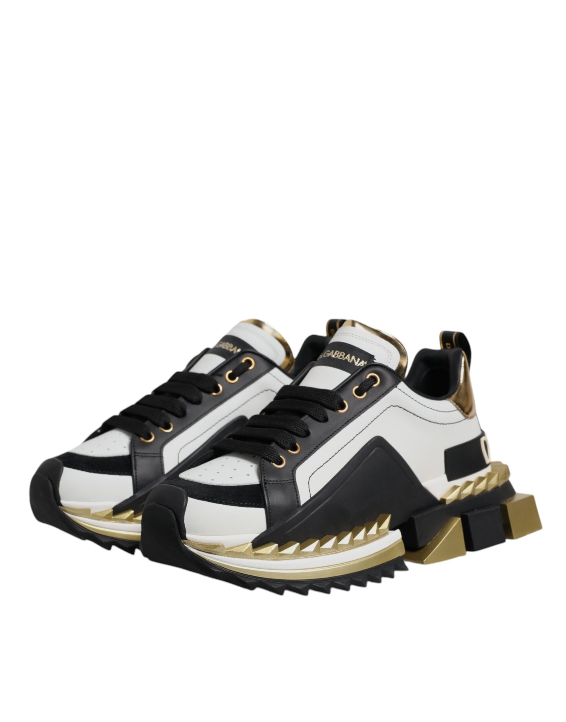 White Gold Black SUPER KING Sneakers Shoes