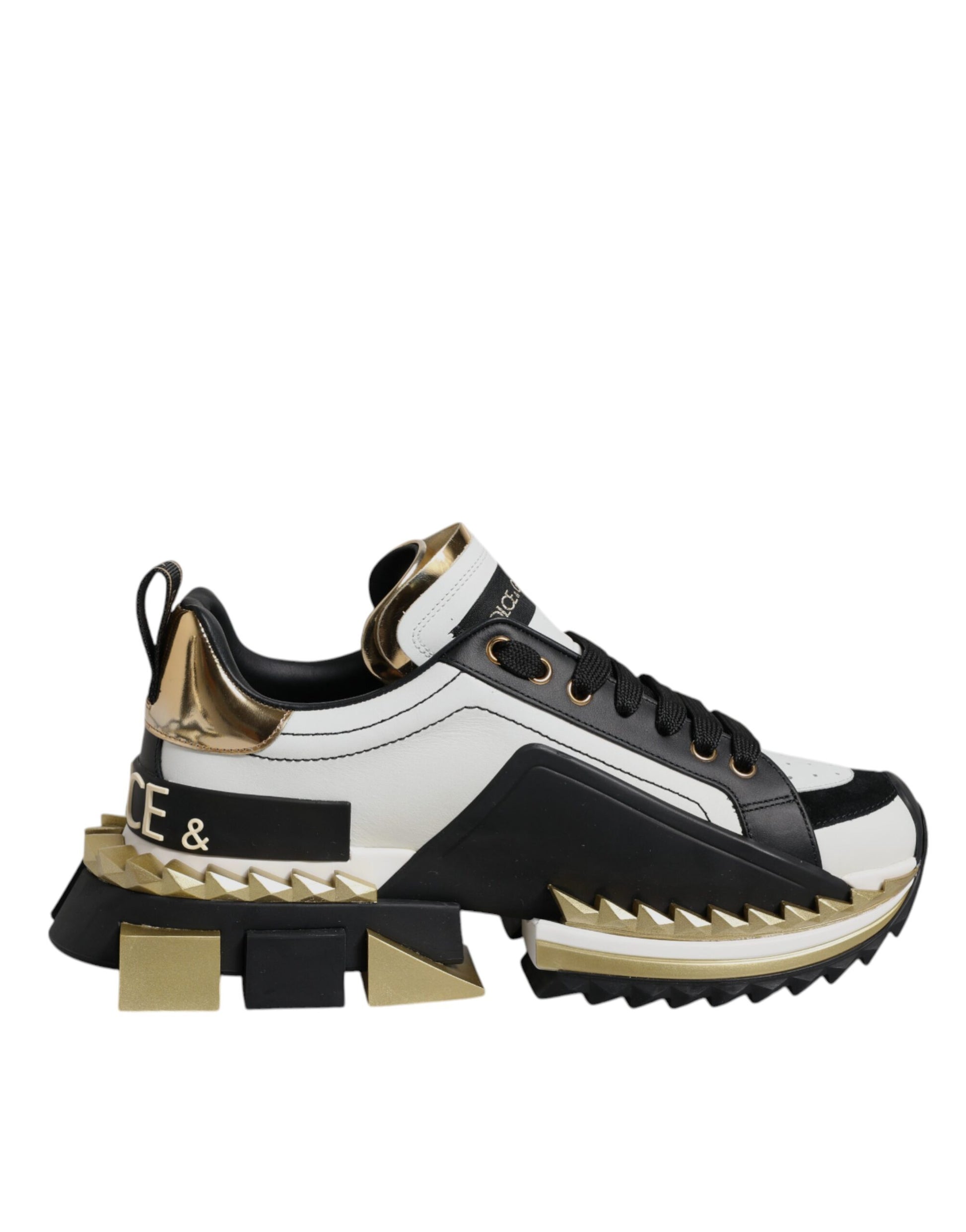 White Gold Black SUPER KING Sneakers Shoes