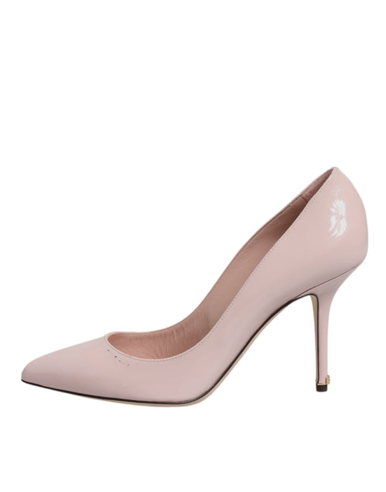 Pink Patent Leather Stiletto Heel Pumps Shoes