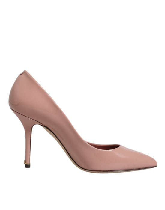 Pink Patent Leather Stiletto Heel Pumps Shoes