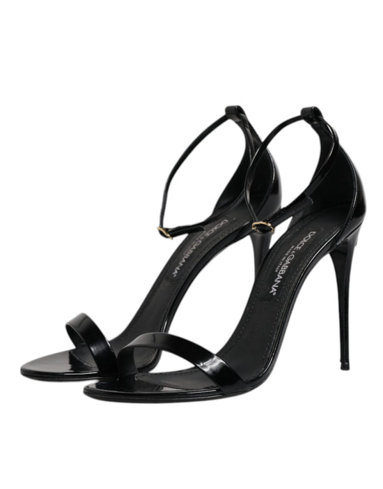 Black KEIRA Heels Ankle Strap Sandals Shoes