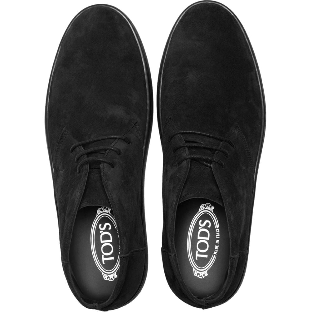 Black Calfskin Men Derby Shoe