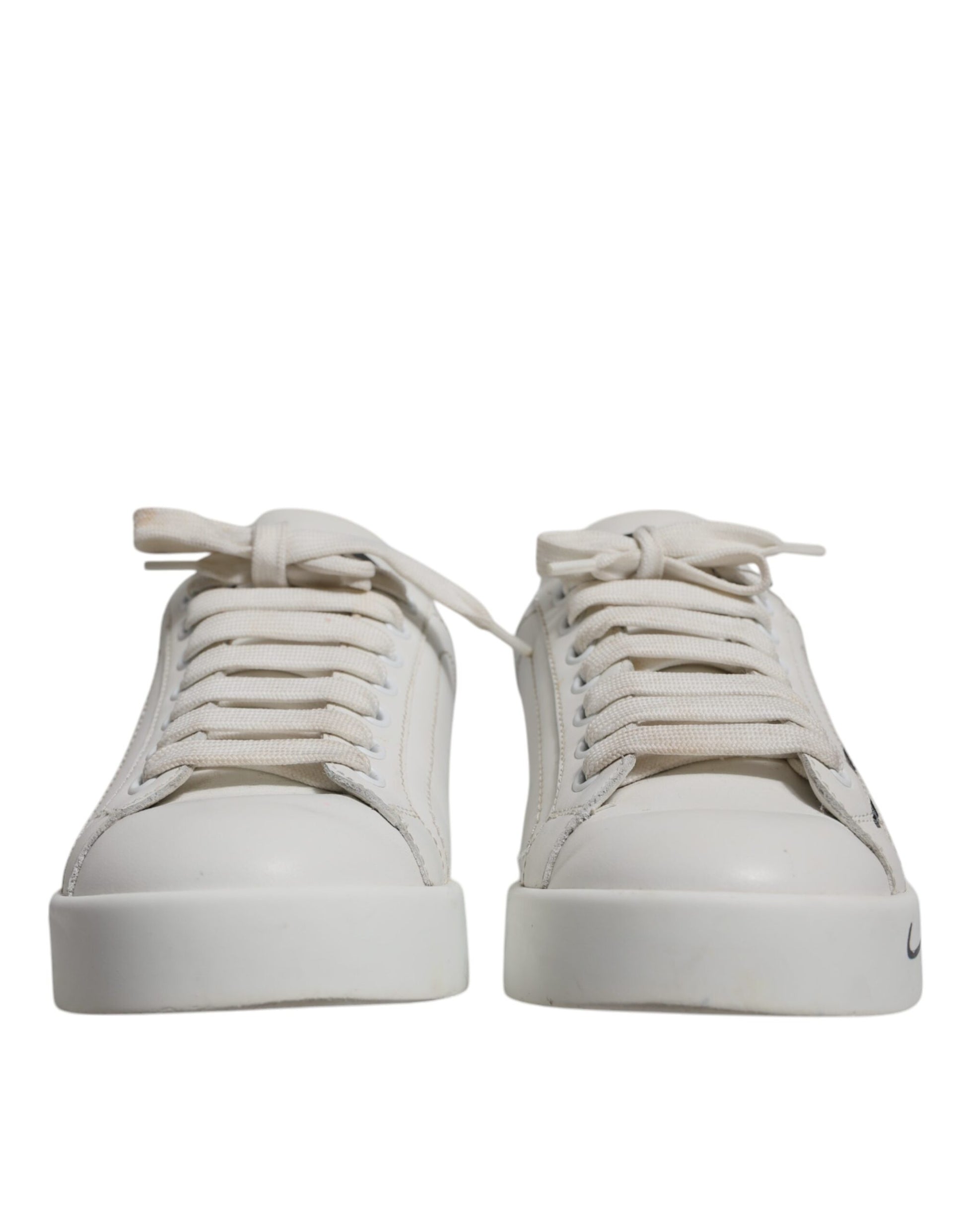 White Blue Logo Portofino Sneakers Shoes