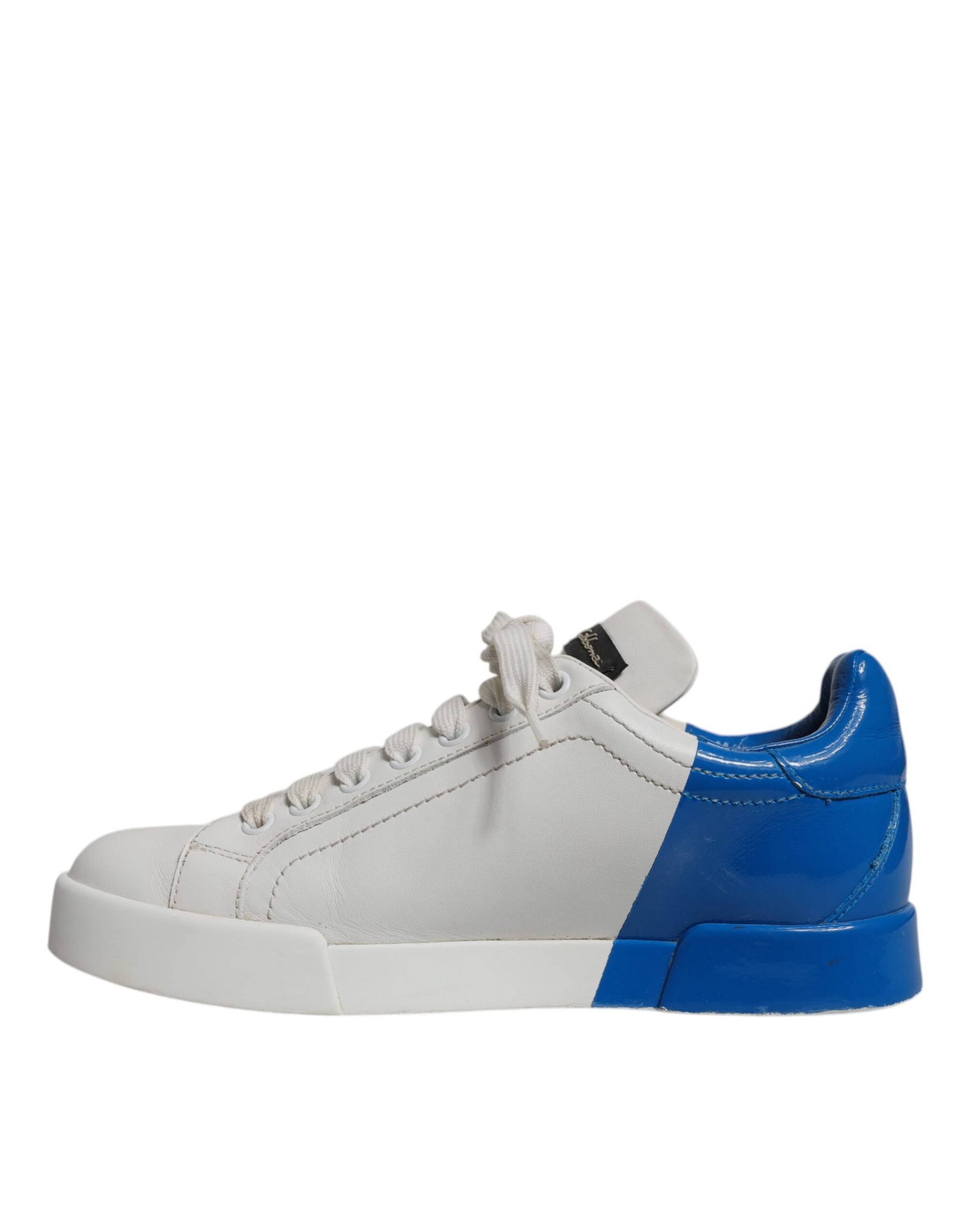 White Blue Logo Portofino Sneakers Shoes