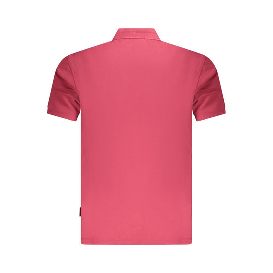 Red Cotton Men Polo Shirt