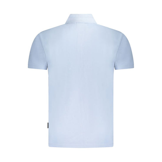 Light Blue Cotton Men Polo Shirt