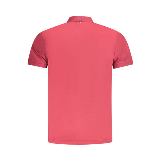 Red Cotton Men Polo Shirt