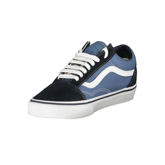 Blue Leather Men Sneaker