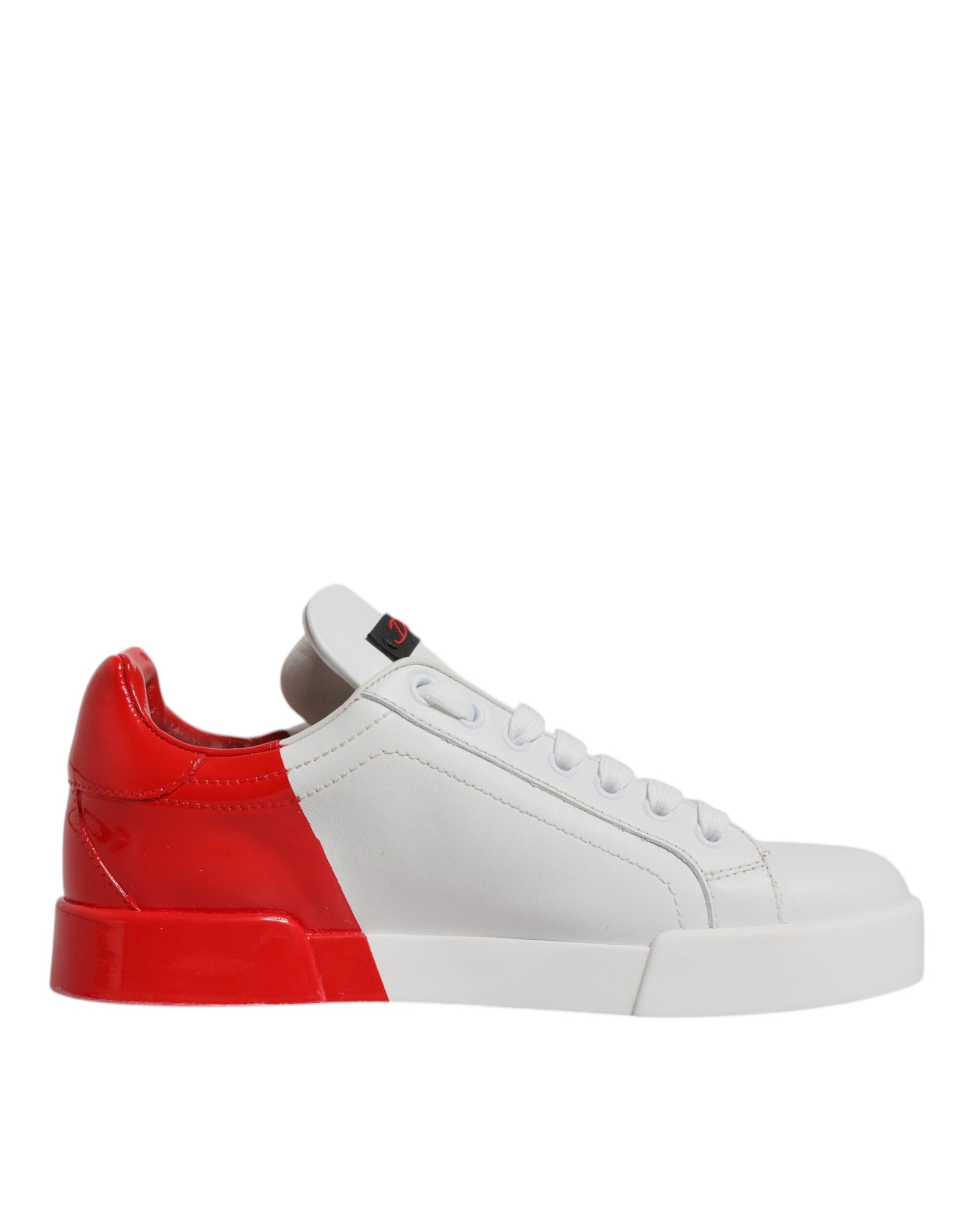 White Red Logo Portofino Sneakers Shoes