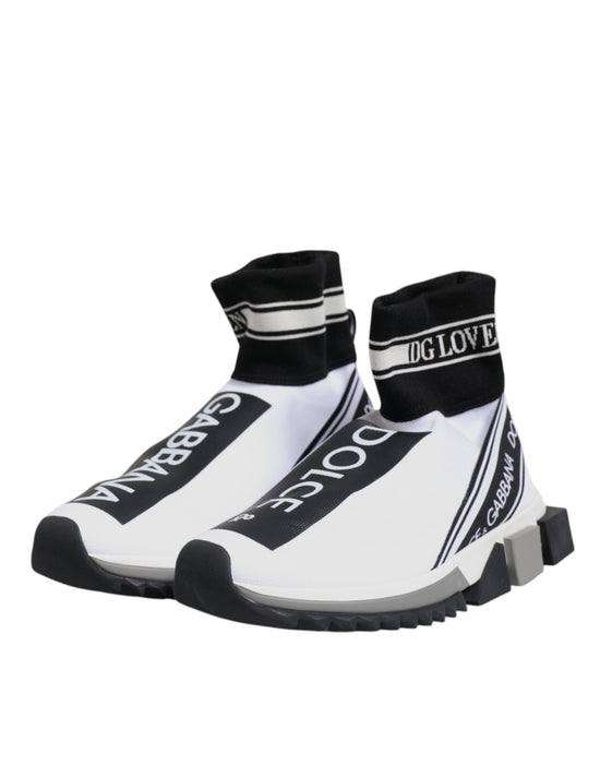 White Black Sorrento Socks Sneakers Shoes