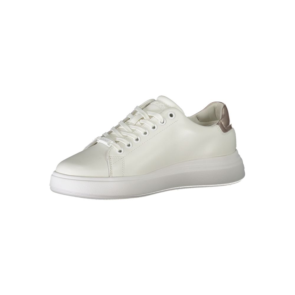 White Polyester Sneaker