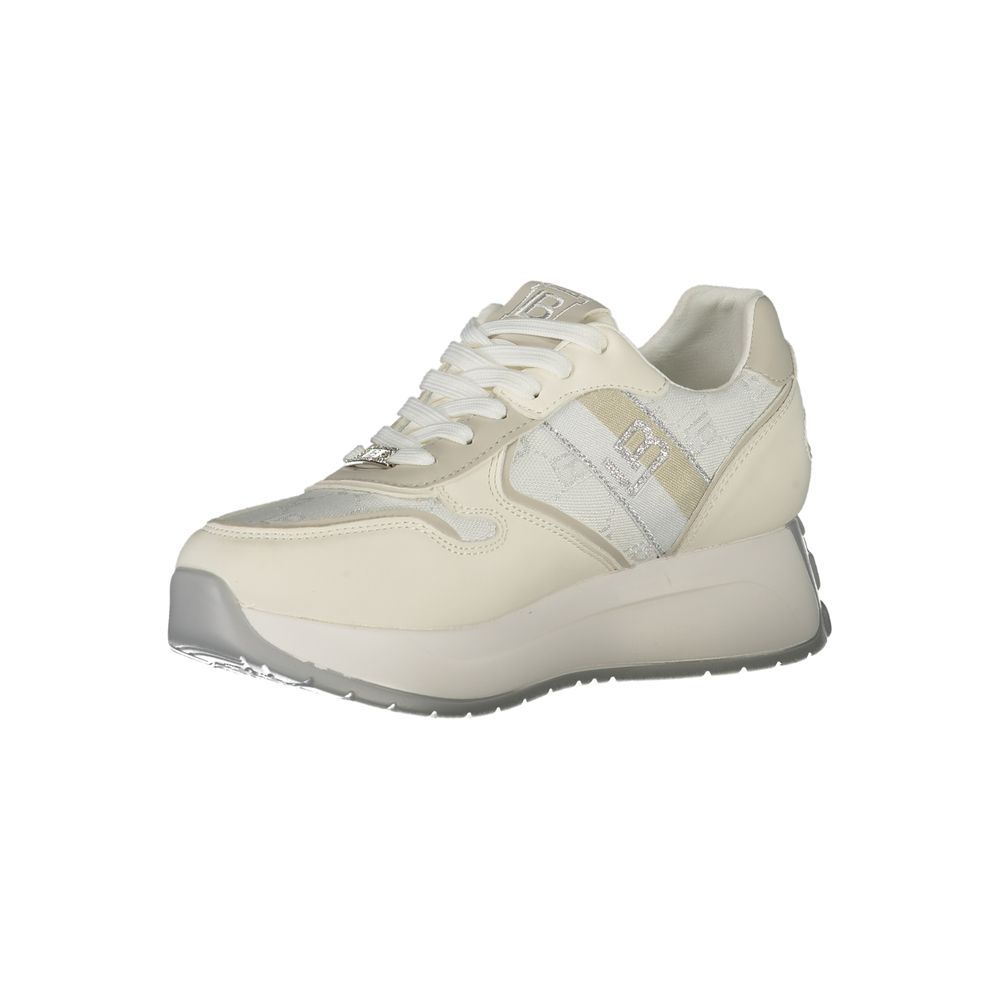 White Polyethylene Women Sneaker