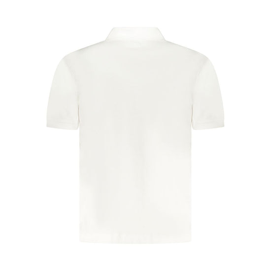 White Cotton Men Polo Shirt