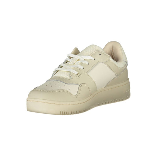 Beige Leather Men Sneaker