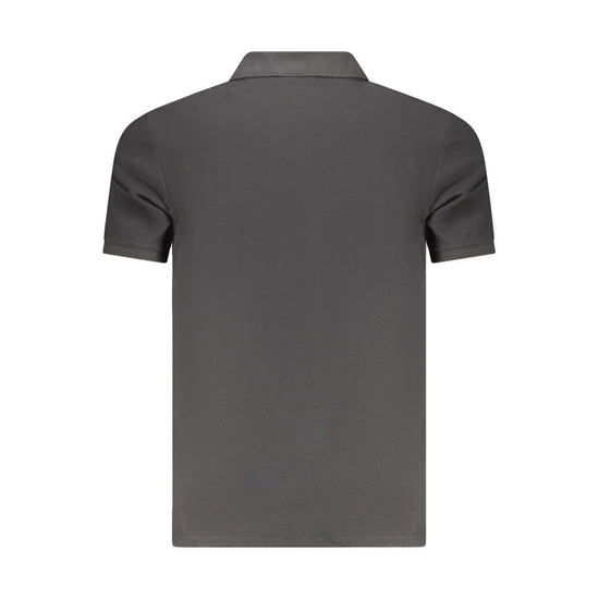 Black Cotton Men Polo Shirt