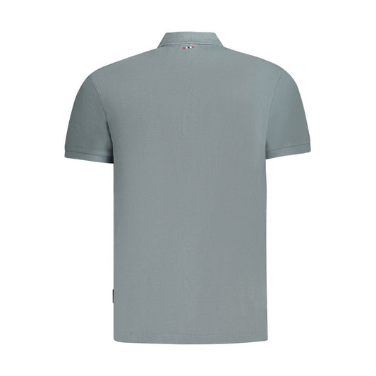 Gray Cotton Mens Polo Shirt