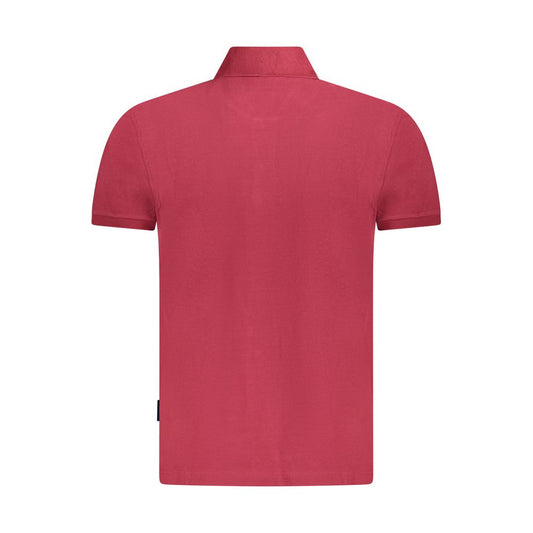 Red Cotton Men Polo Shirt