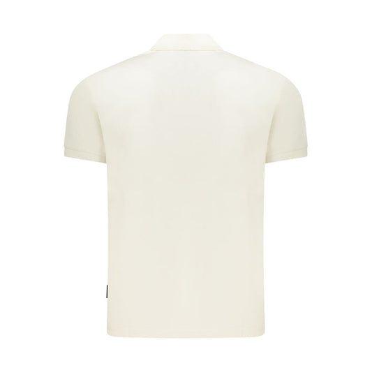 White Cotton Men Polo Shirt