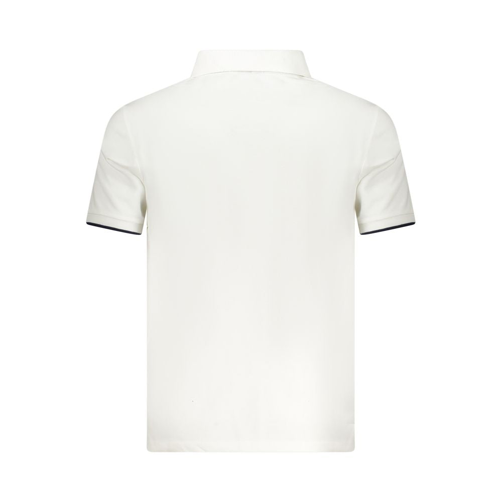 White Cotton Men Polo Shirt