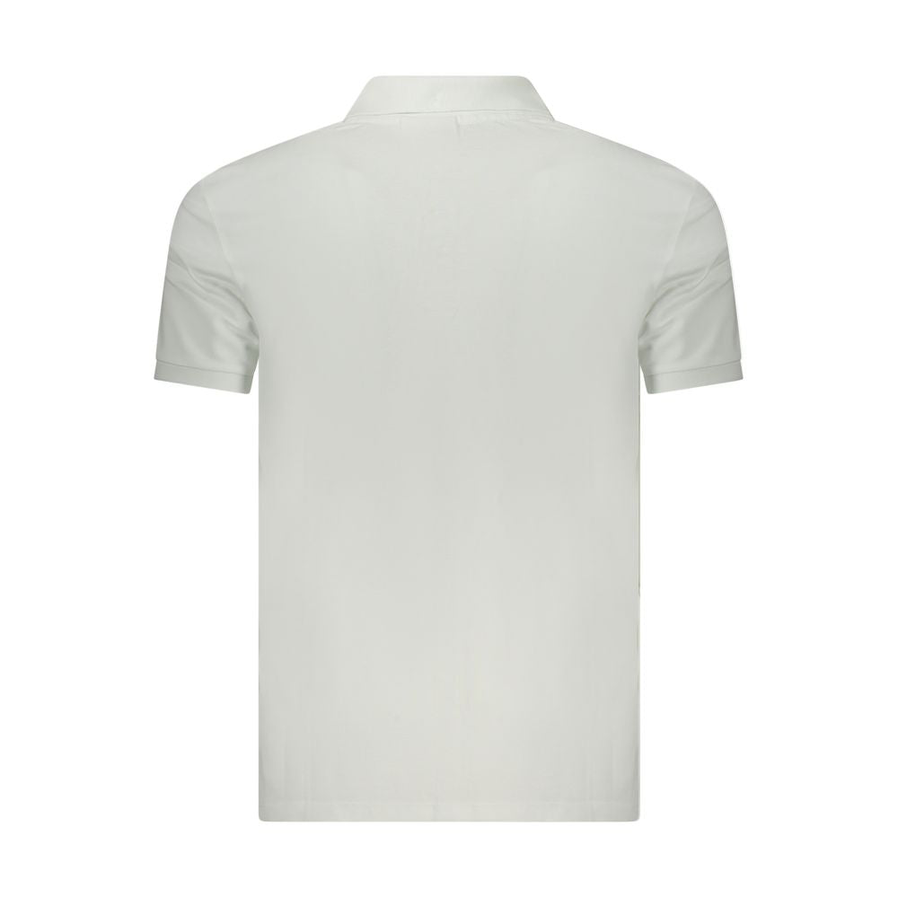 White Cotton Men Polo Shirt