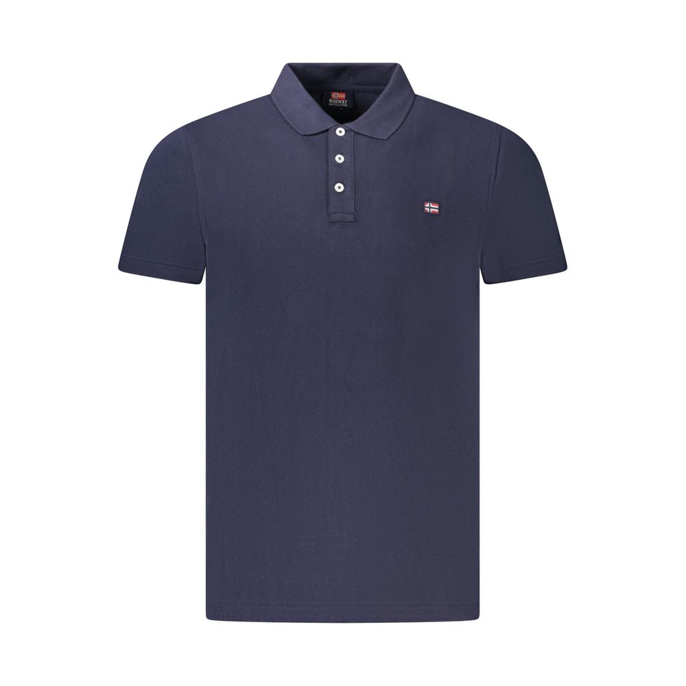 Blue Cotton Polo Shirt