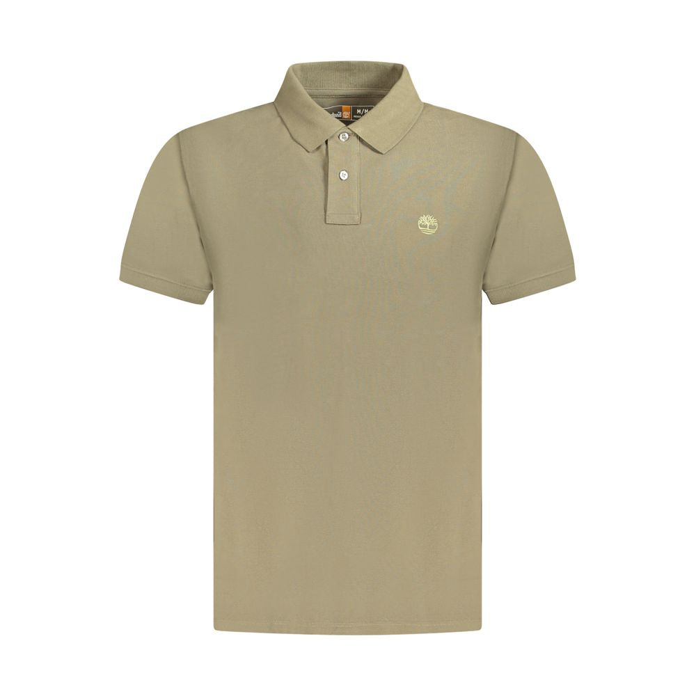 Brown Cotton Men Polo Shirt