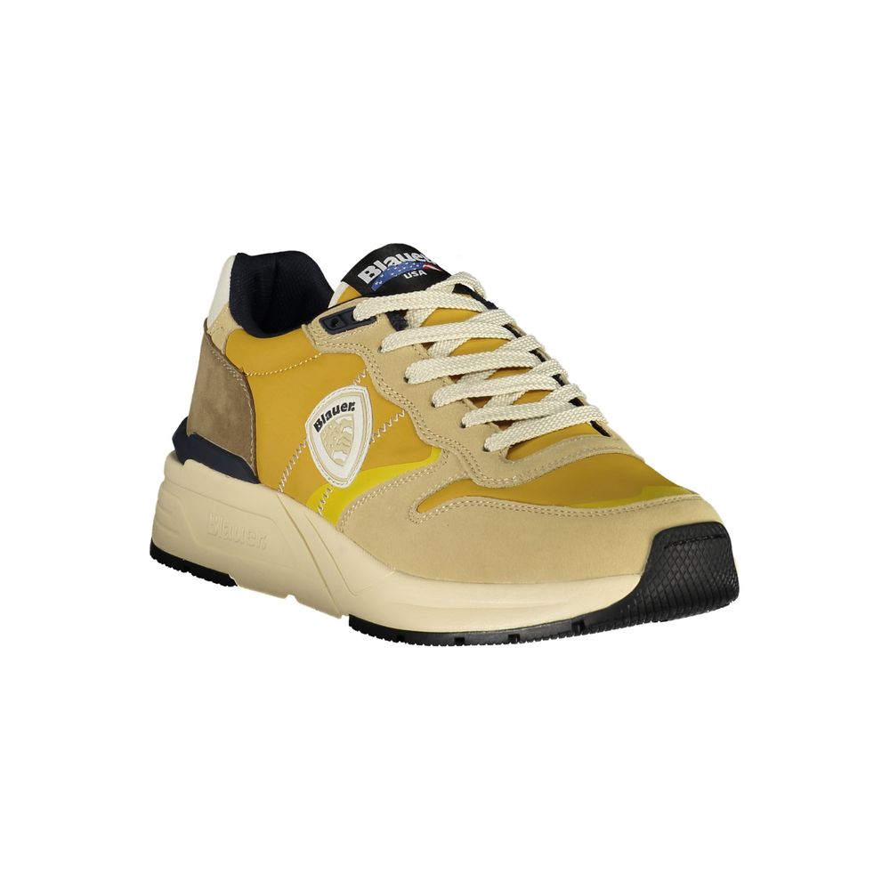 Beige Polyester Men Sneaker