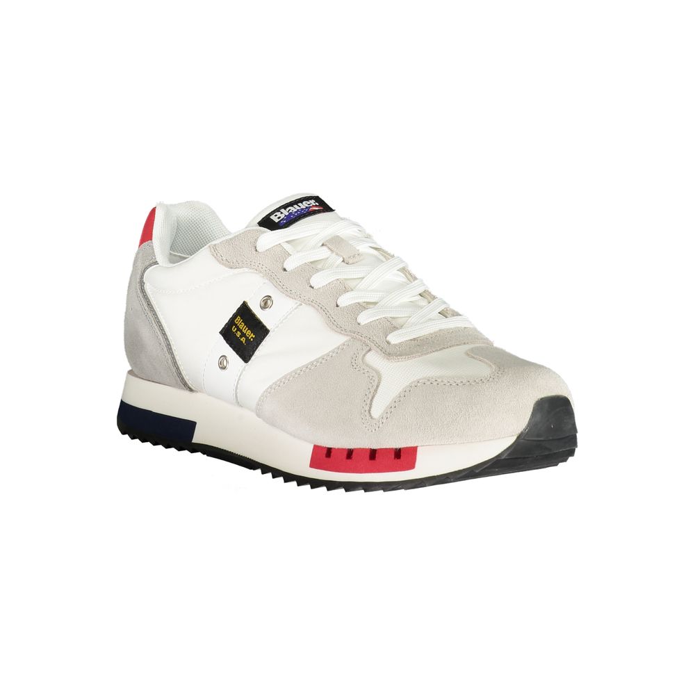 White Polyethylene Men Sneaker