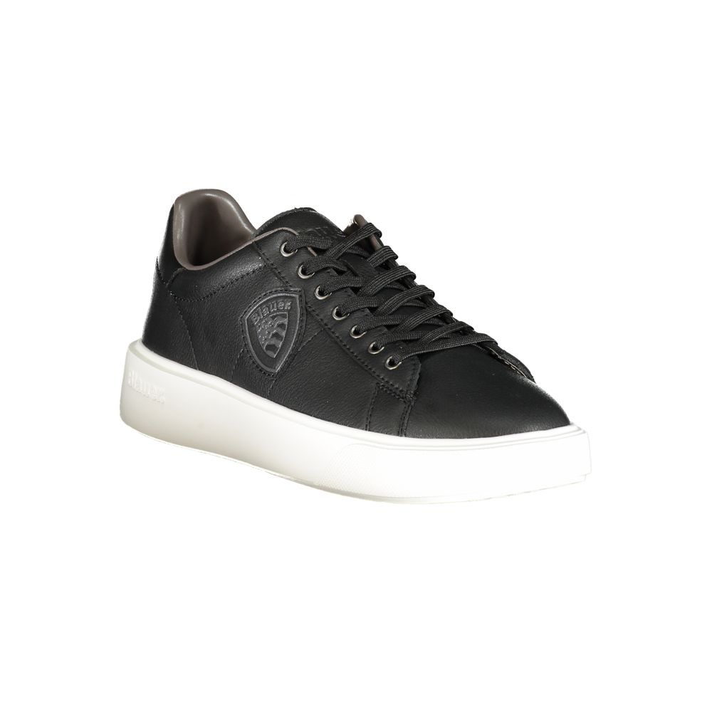 Black Leather Men Sneaker