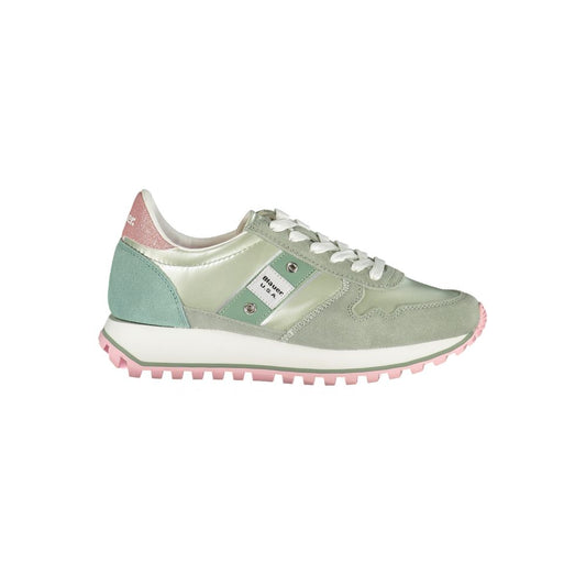 Green Polyester Women Sneaker