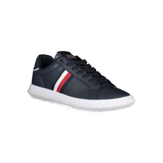 Blue Leather Men Sneaker