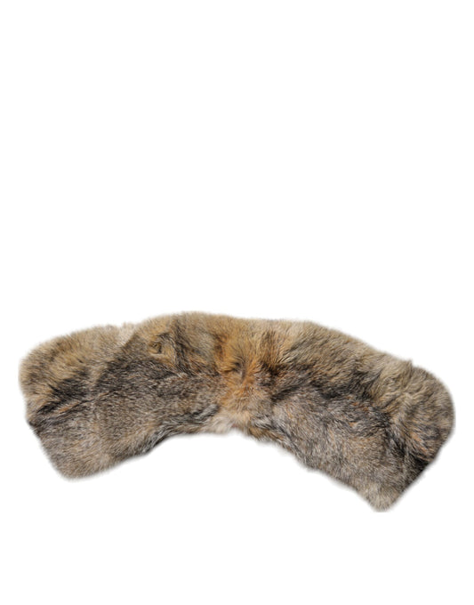 Brown Fur Shoulder Collar Neck Wrap Scarf