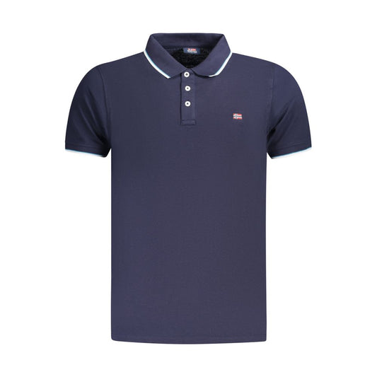 Blue Cotton Polo Shirt