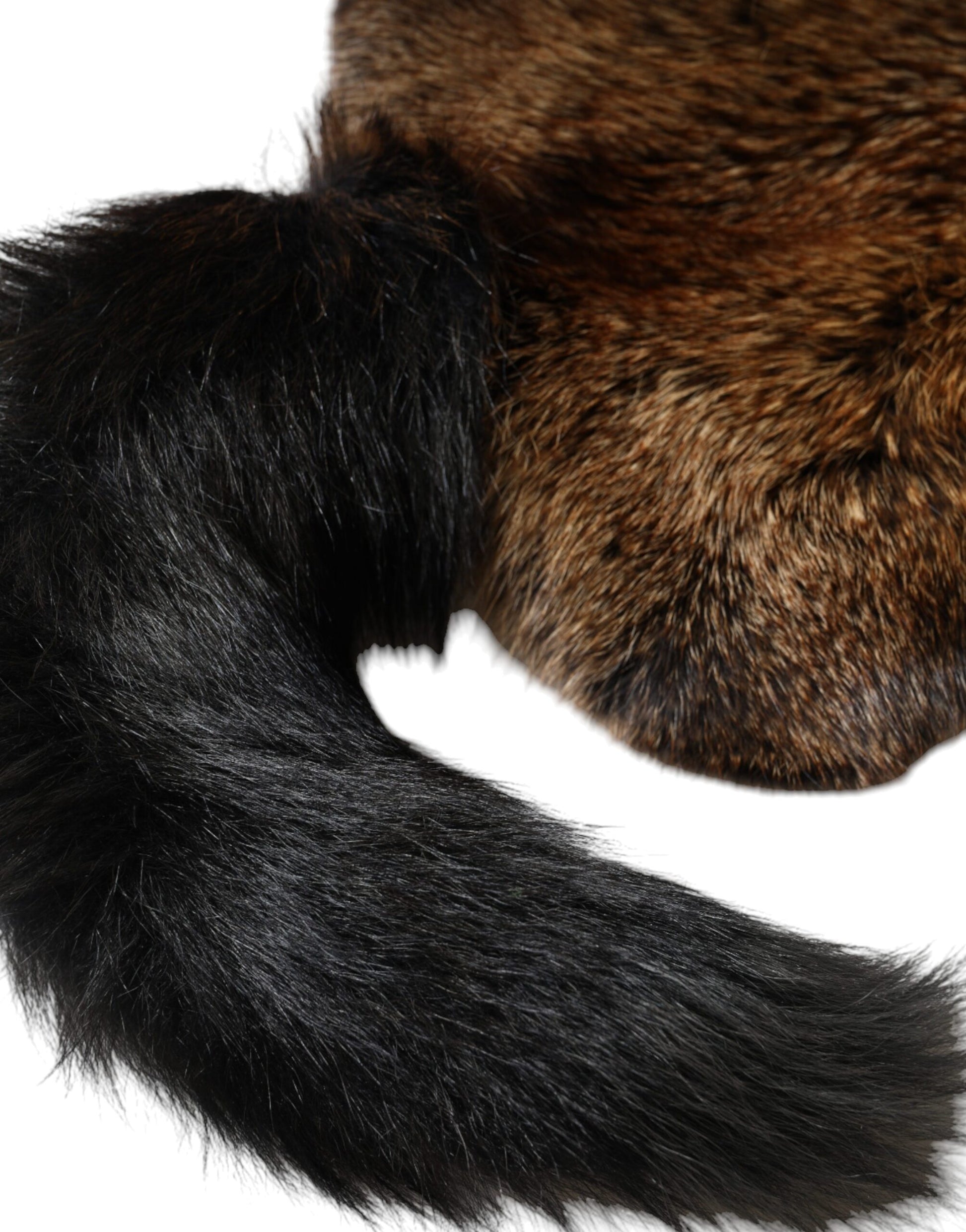 Brown Red Fox Fur Neck Warmer Winter Scarf