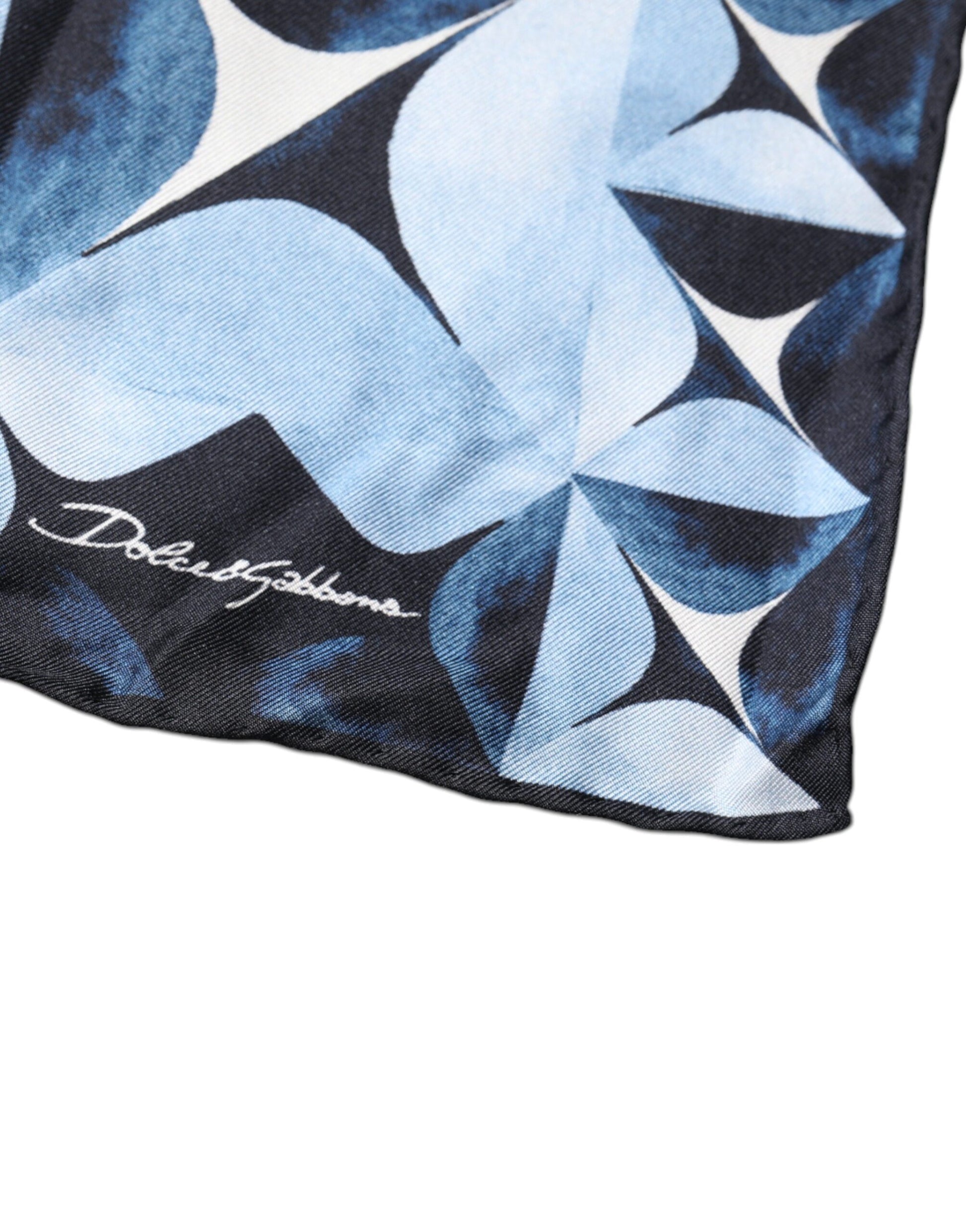 Blue Fantasy 100% Silk Handkerchief Scarf