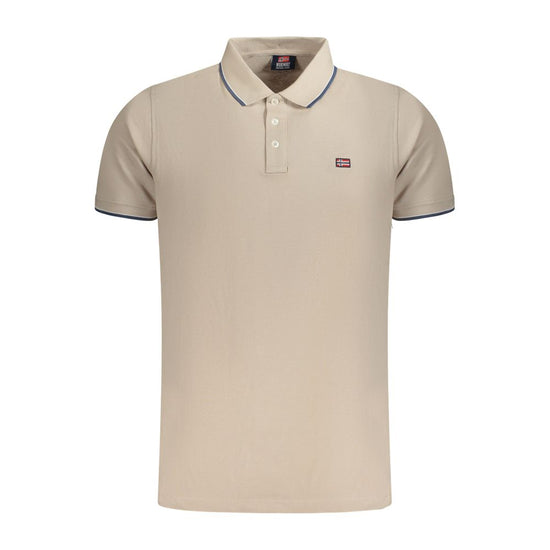 Beige Cotton Polo Shirt