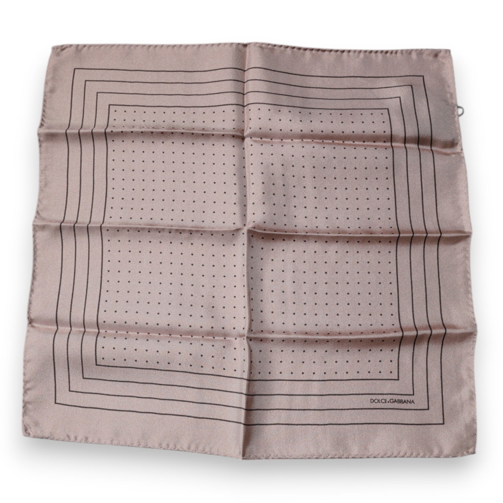 Pink Polka Dots Square Handkerchief Scarf