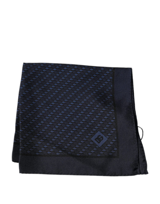 Dark Blue Fantasy Square Handkerchief Scarf