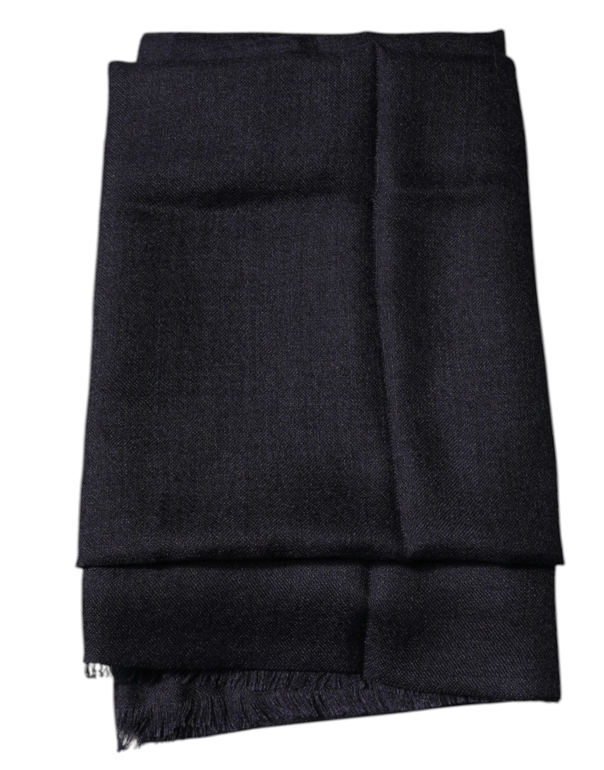 Black Cashmere Foulard Neck Wrap Shawl Scarf