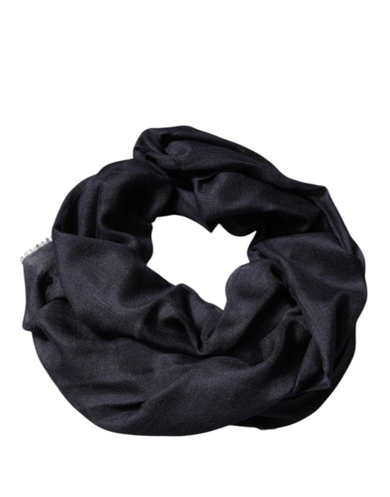 Black Cashmere Foulard Neck Wrap Shawl Scarf