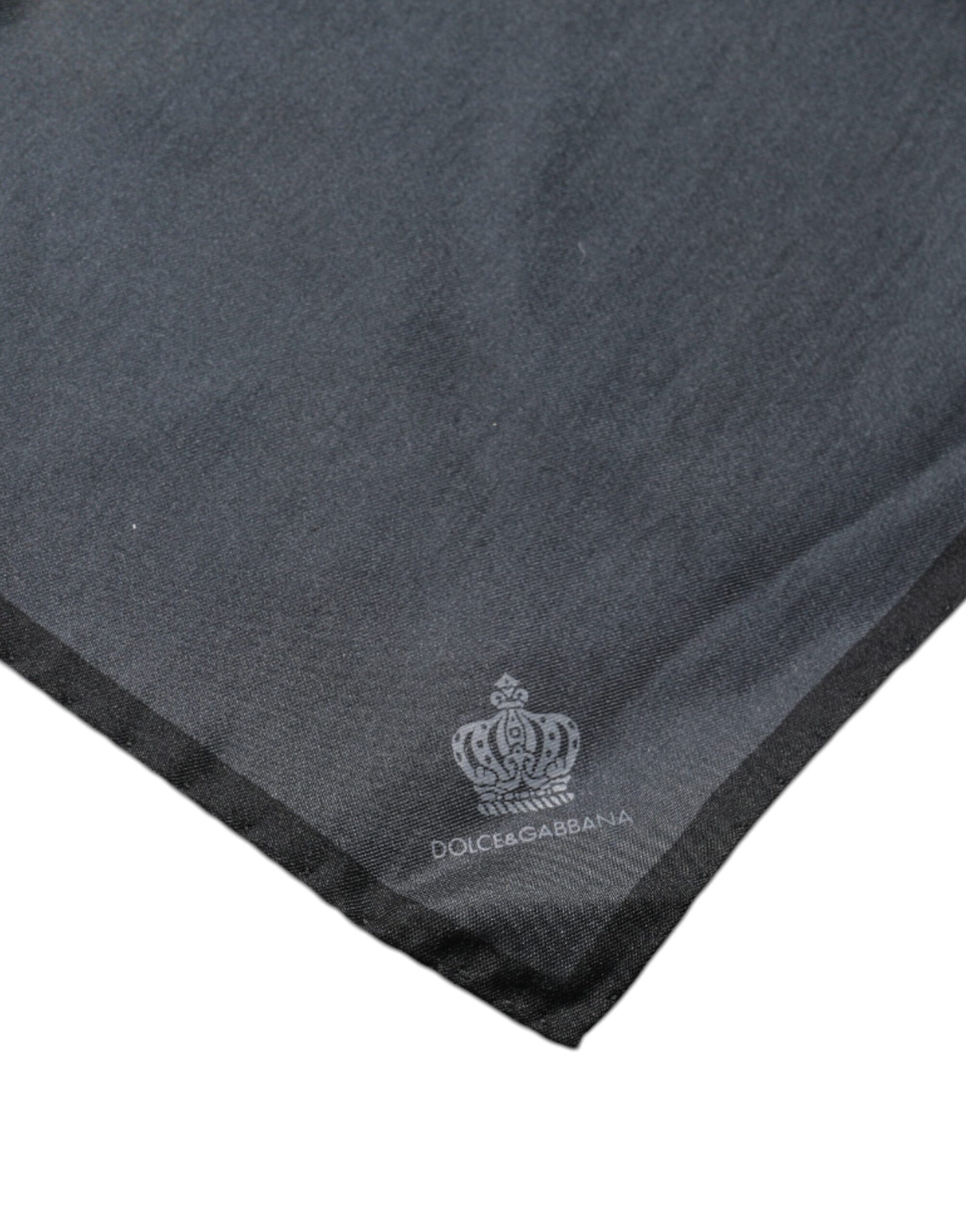 Dark Gray Crown Logo Square Handkerchief Scarf