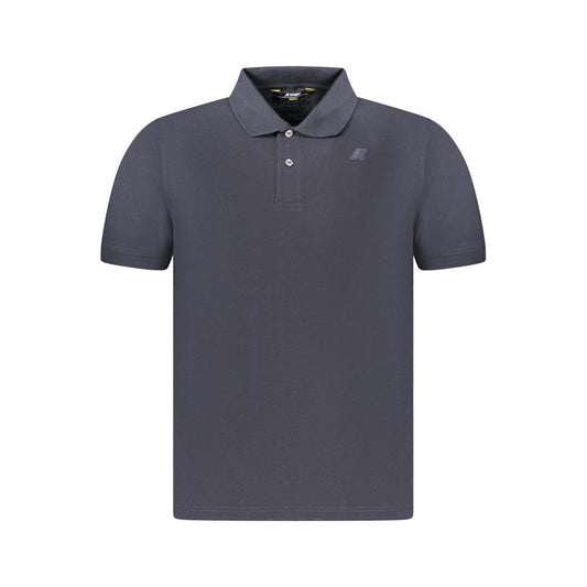 Blue Cotton Men Polo Shirt