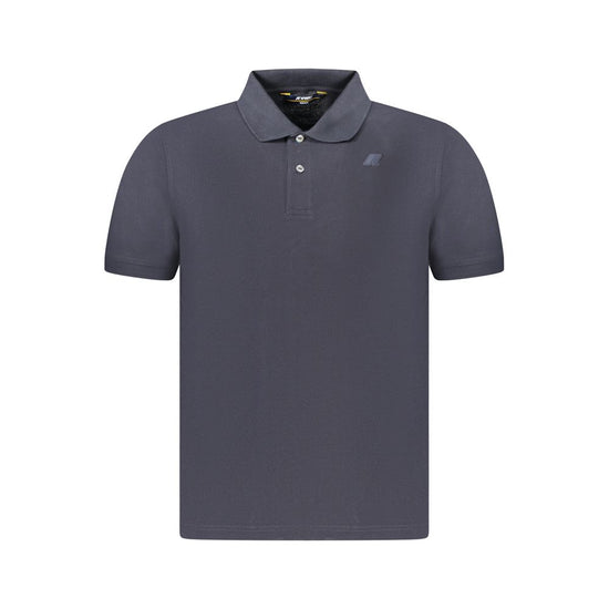 Blue Cotton Men Polo Shirt