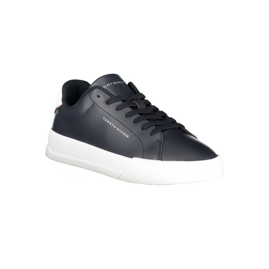 Blue Leather Men Sneaker