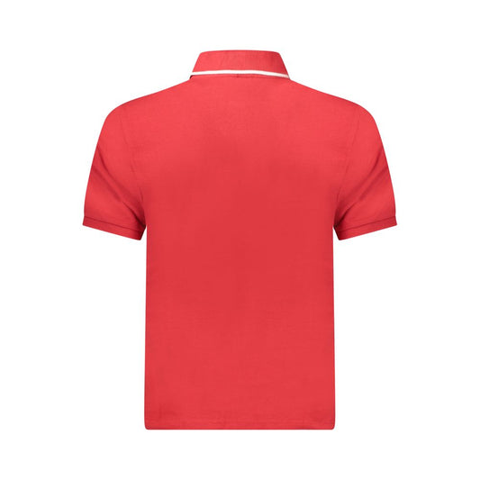 Red Cotton Men Polo Shirt