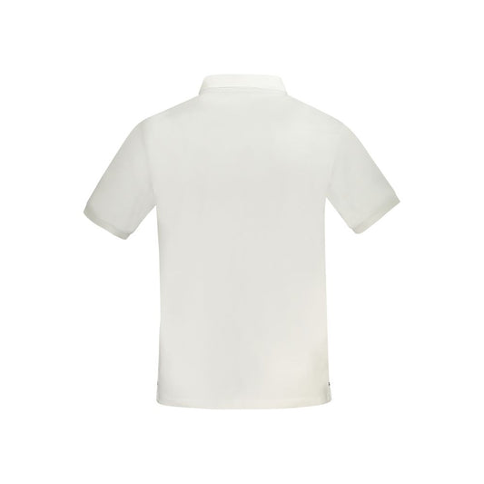 White Cotton Men Polo Shirt