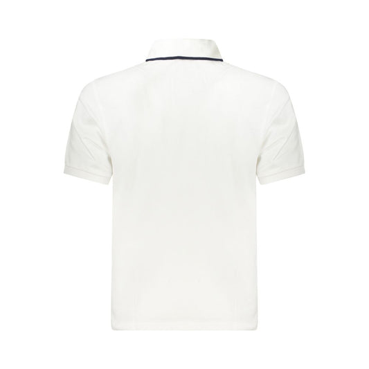 White Cotton Men Polo Shirt