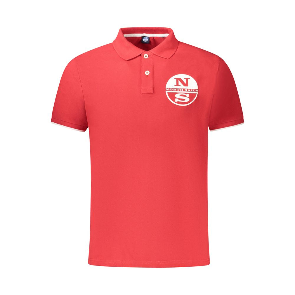 Red Cotton Men Polo Shirt